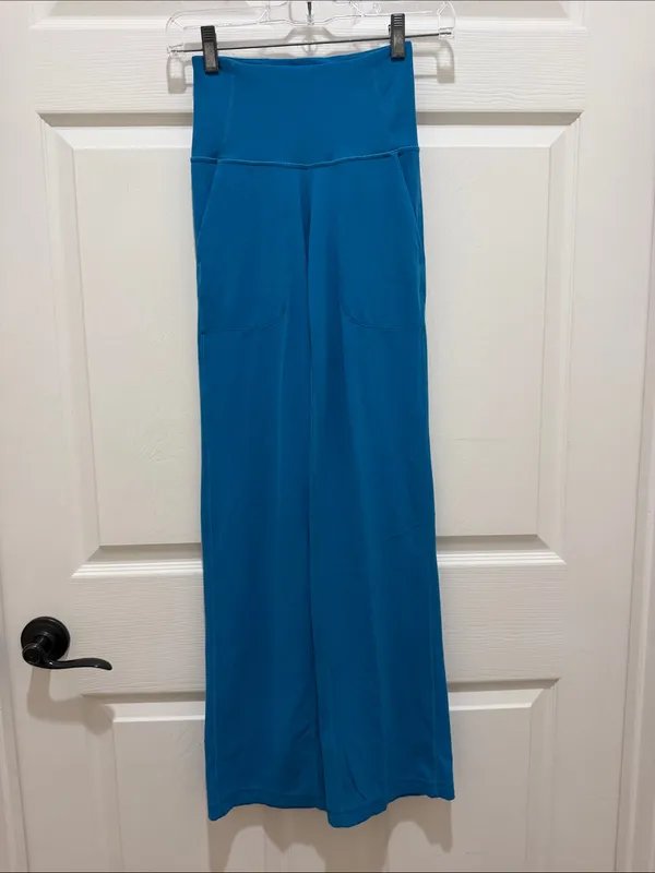 Lululemon Align High-Waist Wide-Leg Hawaiian Blue Soft Yoga 31” Pants Size 0 - Image 2