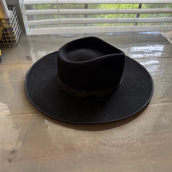 Lack of Color Black Australian Wool Rancher Hat Wide Brim Sz M - Image 5