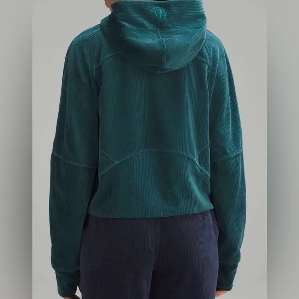 Lululemon Scuba Oversized Hoodie *Velvet Cord Storm Teal sz m/l - Image 6