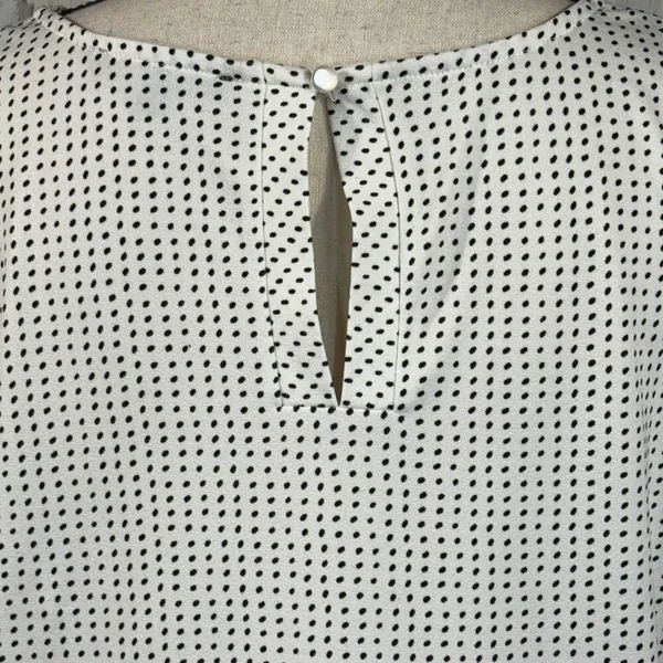 Adrianna Papell Large Top Polka Dot 3/4 Balloon Sleeves Keyhole Neck Multi - Image 6