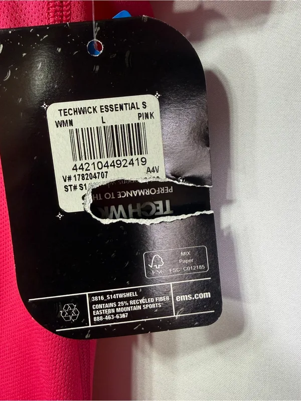 NWT Eastern Mountain Sports Techwick Essentials Athletic Performance Shirt SizeL - Image 8