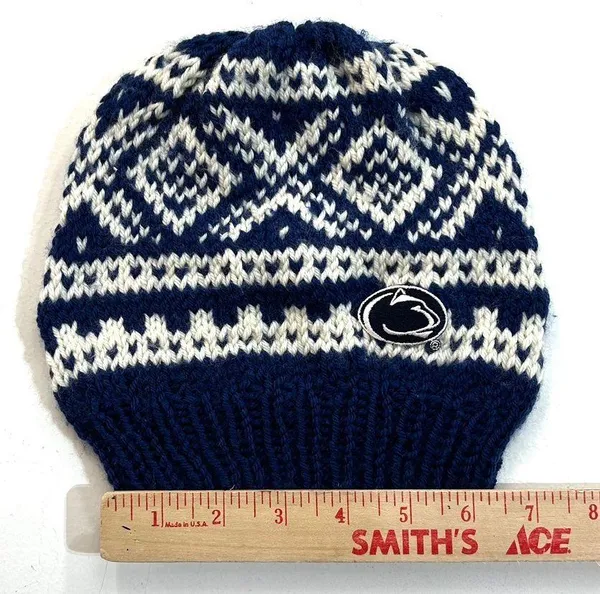 Penn State Nittany Lions Beanie Knit Hat Cap Retro Handmade PSU Old School Football - Image 4