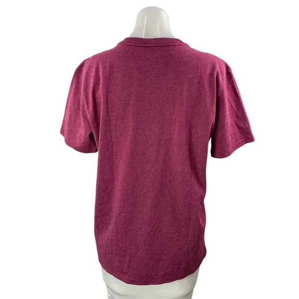 NEW Carhartt Womens Maroon Logo Graphic Loose Fit Short Sleeve T Shirt Tee Top M - Image 3