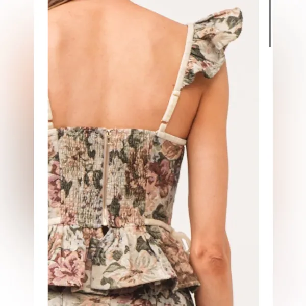 NWOT Altar'd State Floral Tapestry Corset Top - Image 8
