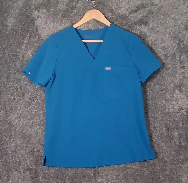 Figs Catarina scrub women's top blue size Medium - Image 2