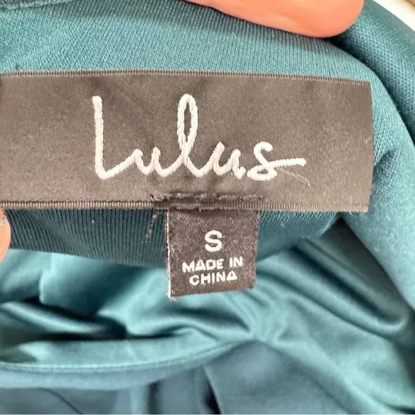 Lulus Emerald Green Mermaid Maxi Dress Womens S Sleeveless Formal Bridesmaid - Image 10