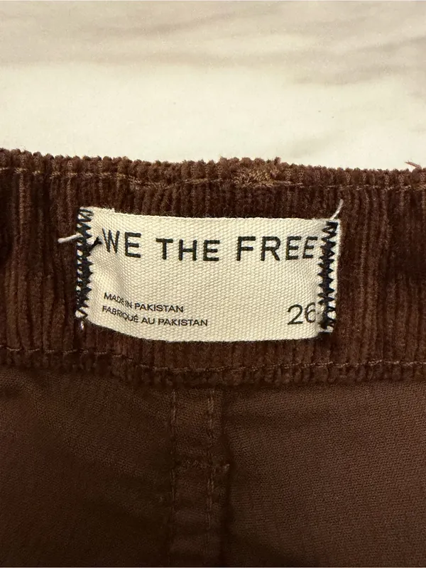 Free People We The Free Deep Trance Corduroy Boyfriend Pants 26 NWT - Image 4