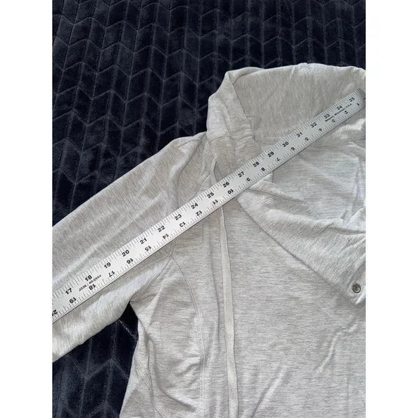 Lululemon Womens Coast‎ Easy Wrap Jacket Gray Heather Full Zip Size 6 - Image 10