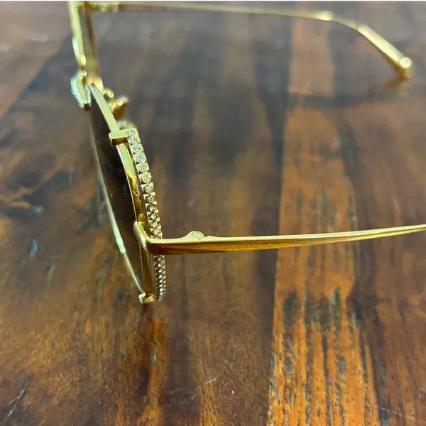 Charles & Keith Gold Butterfly Swarovski Crystal Sunglasses CK3-71280532 Brown‎ - Image 4