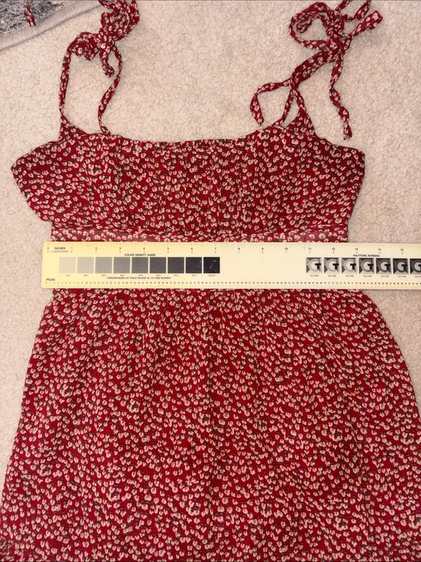 Princess Polly Rust Red Floral Tie-Strap Mini Dress - Image 7