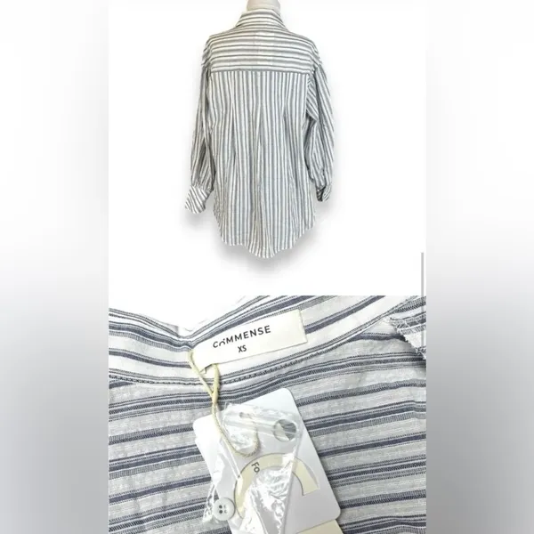Commence Navy and White Striped Shirt - Image 4
