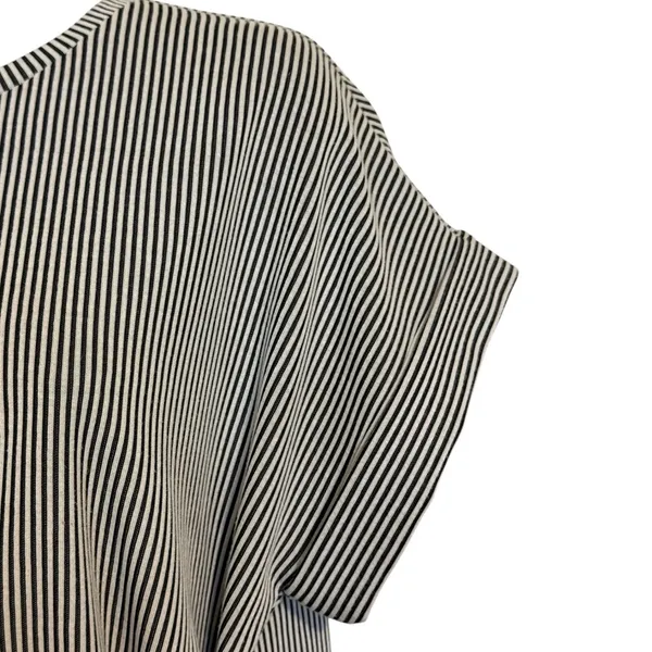 EXPRESS Black White‎ Striped Tie Waist Short Sleeve Knit Top EUC SizeSmall - Image 4