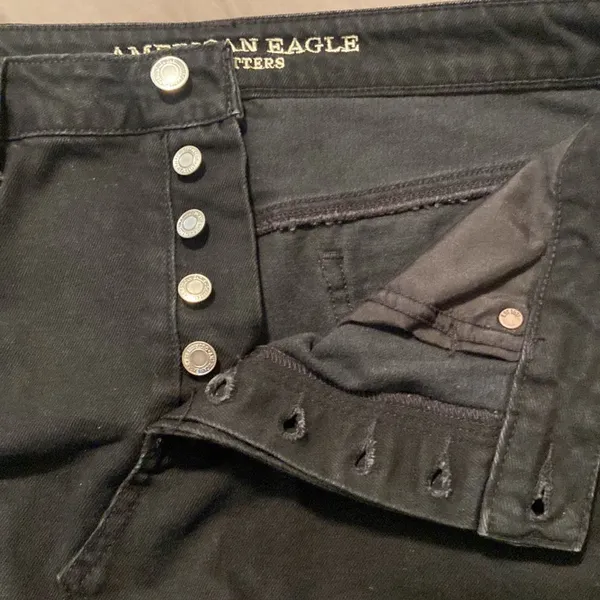 American Eagle Black Denim Mini Skirt - Image 4