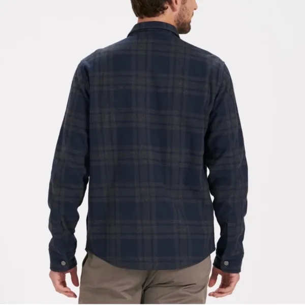 Vuori Canyon Insulated Shirt Jacket Mens Medium Navy‎ Plaid Excellent Shacket - Image 2