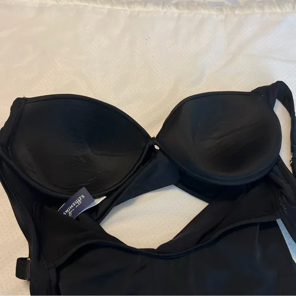 Swimsuits for All One Piece Cut Out Black Swimsuit Women’s Sz 12 Underwire Cups - Image 9