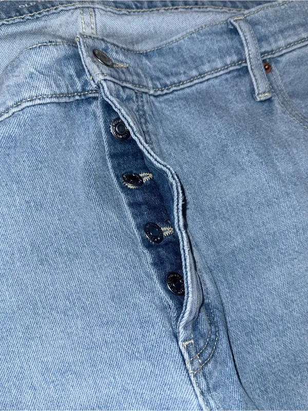 NEW Old Navy Mid Rise Slouchy Wide Leg Jeans Light Wash Baggy Button Fly Sz 18 - Image 6