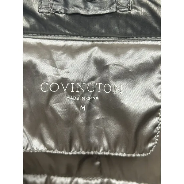 Covington Packable Duck Down Puffer Coat Jacket Size Medium Pewter W/bag Hiking - Image 7