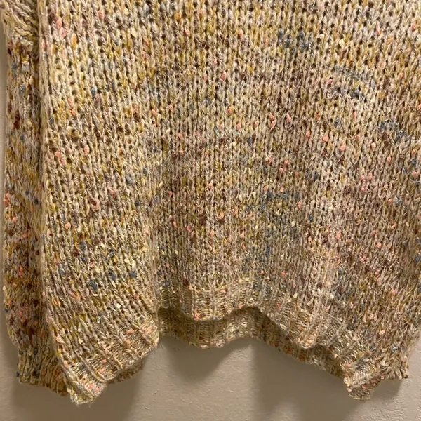 Lulu's Keep You Warm Beige Multi Chunky Knit Sweater Size Large - Image 8