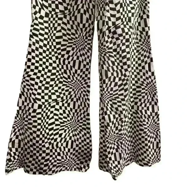 Princess Polly Women's Flared Checkerboard Pants Size 0‎ Black and White - Image 4