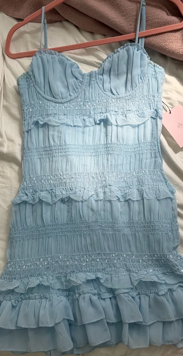 Hello Molly Dress Mini Blue Light - Image 6
