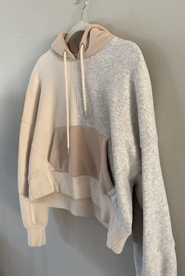 abercrombie color block crop hoodie - Image 2