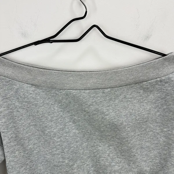 Majorelle Martine Sweater Sweatshirt Cropped Off Shoulder Balletcore Gray Small - Image 5