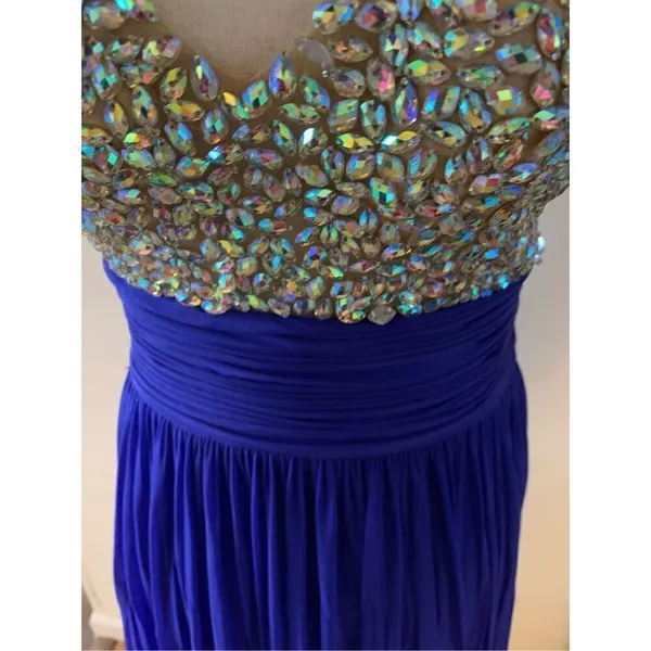 Fancy long blue dress prom or fancy dress up event size 6 homecoming - Image 4