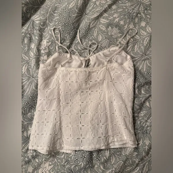 NIA Mia Top (White Eyelet Lace Tie-Front Top) - Image 5