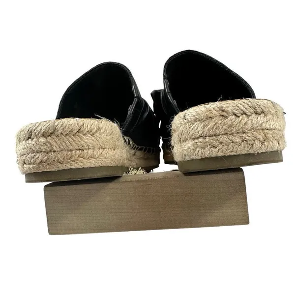 Sam Edelman Lynda Black Leather Espadrille Mules - Image 9