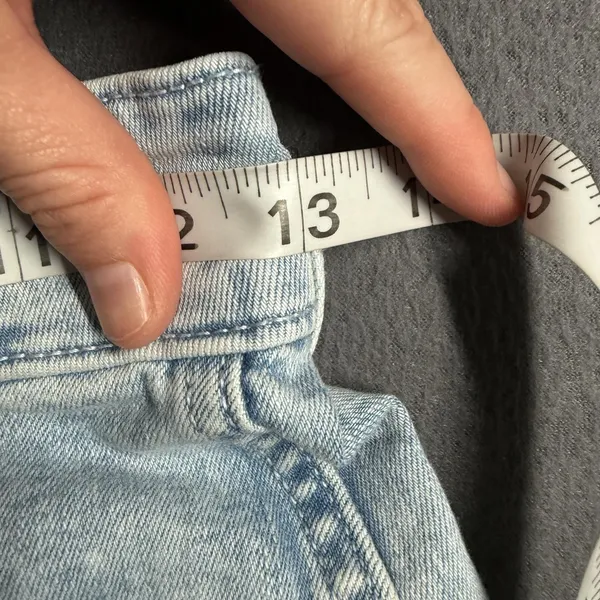 Old Navy Extra High-Rise Sky-Hi Wide Leg Jeans Womens 0 Blue Light Stretch Denim - Image 10