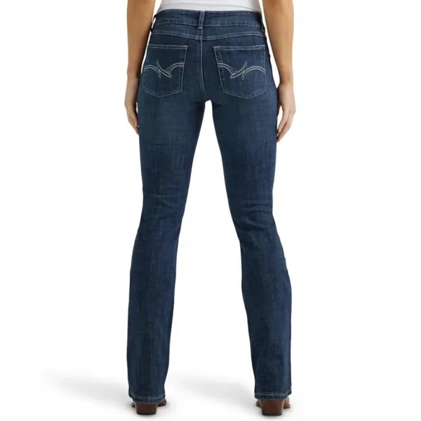 Wrangler Mae Boot Cut Jeans 7x30 Dark Wash Mid Rise Western Denim Western Rodeo - Image 2