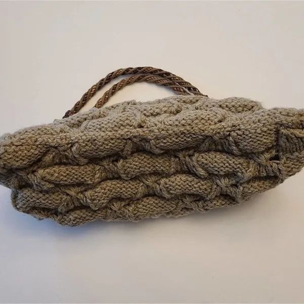 All Yarned Up Handmade Bag Tan - Image 4