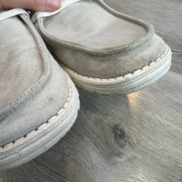 Hey Dude Wendy Suede‎ Off White Slip On Loafers Shoes Womens Size 9 - Image 4