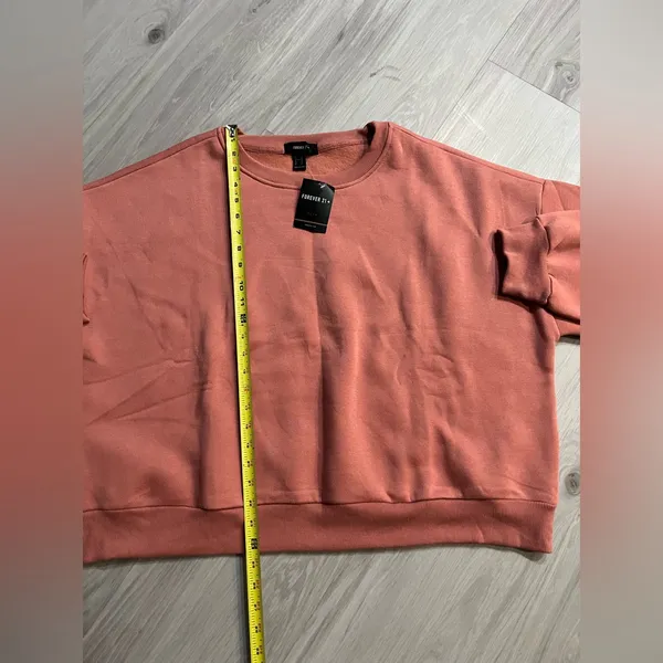 New Forever‎ 21 plus size Dusty Pink Crewneck Sweatshirt - Image 4