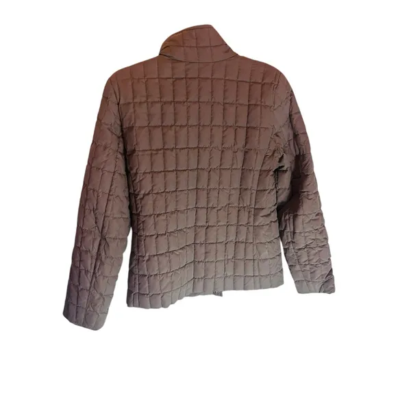 J.Crew Women's Olive Green Down Puffer Jacket Quilted Coat Size M - Image 3