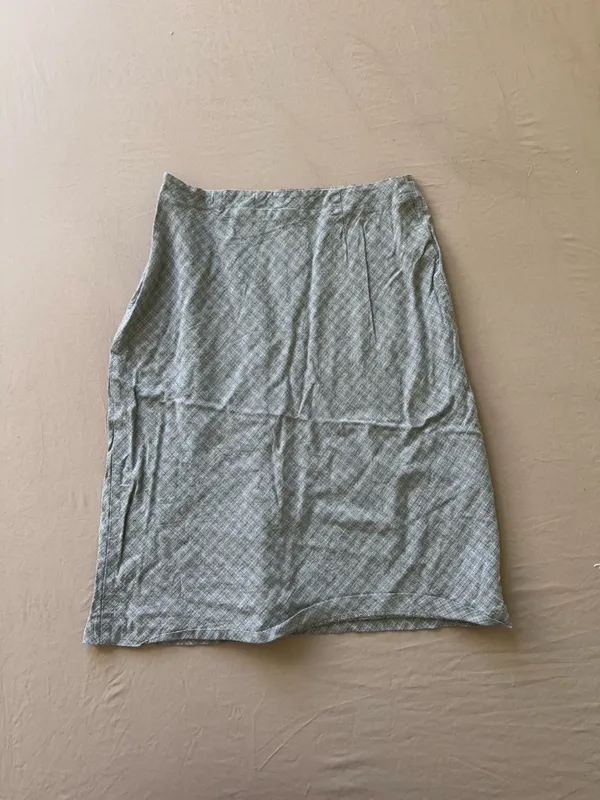 Vintage A-Line Plaid Midi Skirt - Image 4