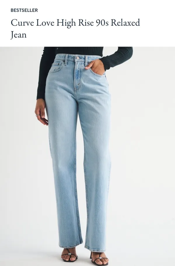 Abercrombie & Fitch "Curve Love" High Rise '90s Relaxed jean - Image 2