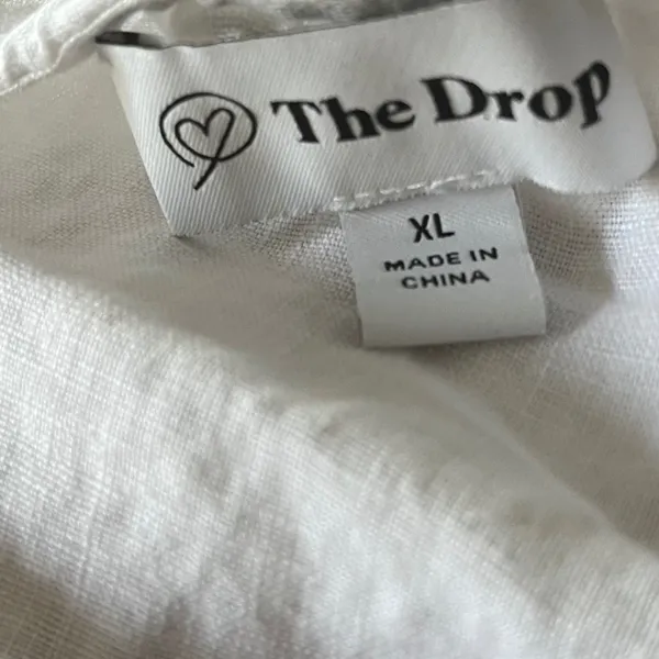 The Drop White 100% Linen O-Ring Cutout‎ Maxi Dress Womens XL Sleeveless Summer - Image 7