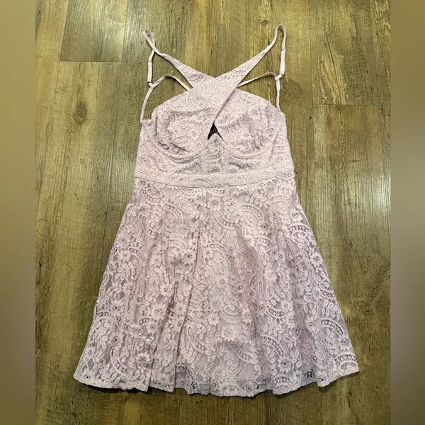 NWT For Love & Lemons Carmela Mini Dress Size Medium Lace - Image 4