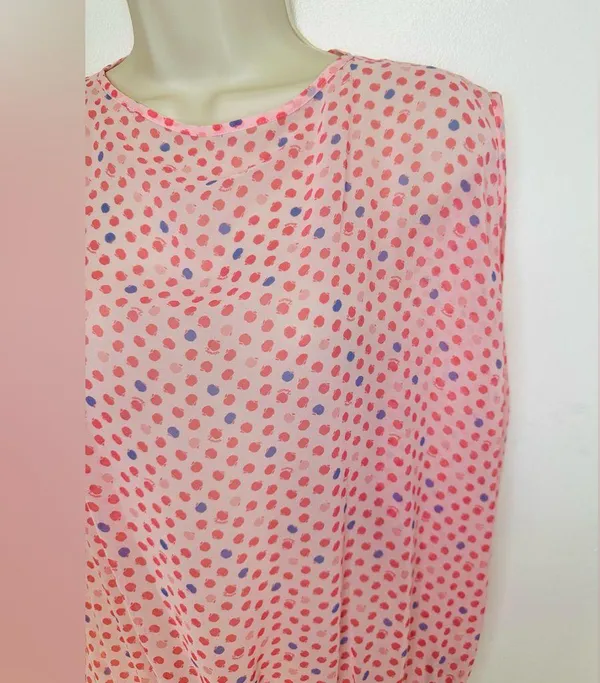 Fiorucci Polka Dot Light Pink Body Suit NWT Italian Size 40 Oversized Size 4 - Image 5