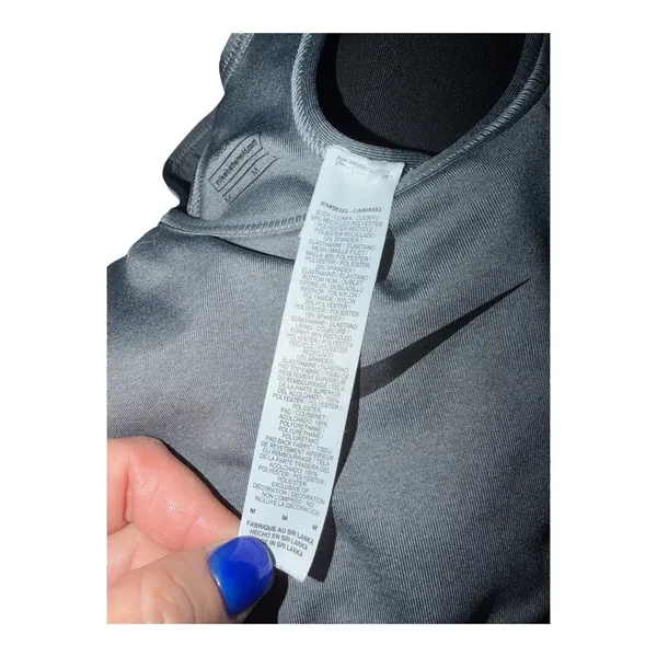 Nike Pro Gray Padded Sports Bra, Medium - Image 6