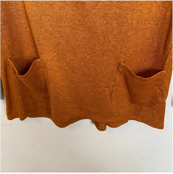 LOGO By Lori Goldstein Sweater Women’s Cowl Neck Front Pockets A343821 XL - Image 3