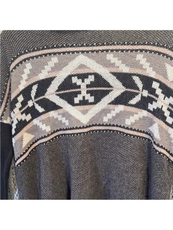 Western, boho-Aztec Southwest-style open-front cardigan, size M - Image 4