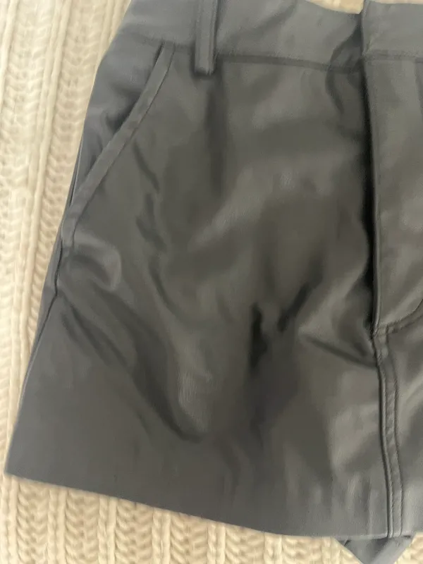 ZARA Black Leather Skort - Image 3
