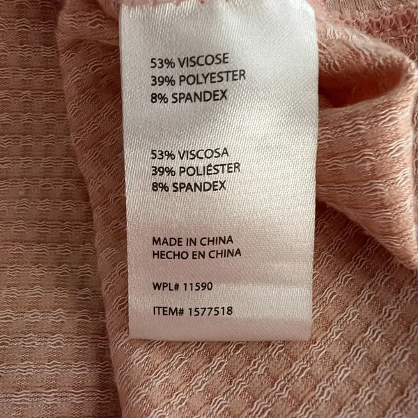 Weatherproof Vintage Hoodie Womens Small Pink Gingham Drawstring Long Sleeve Top - Image 7
