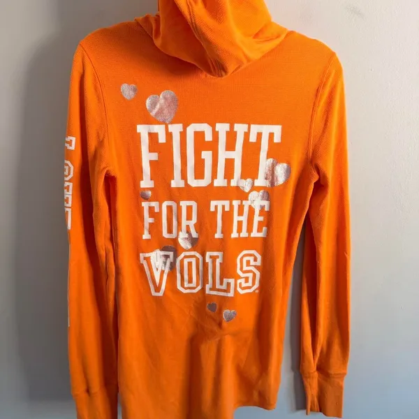 Y2k Orange Victoria'S Secret Pink University Of Tennessee Volunteers Thermal Top - Image 8