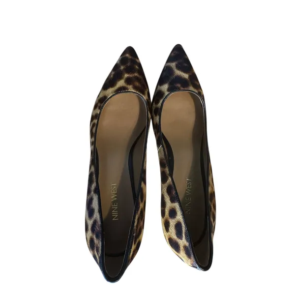 Nine West Leopard Print‎ Calf Hair Stiletto Pumps Women's Size 8.5M - Image 13