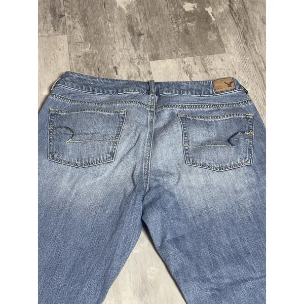 American‎ Eagle Women's Jeans Size 10 Regular Blue High Rise Straight Leg Bag6 - Image 7
