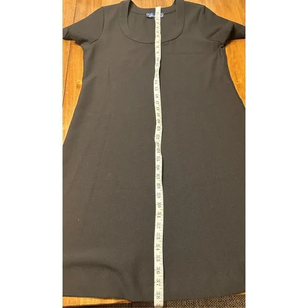 Susan Graver/Style Women's Short Sleeve Black Shift Dress Pullover Size Small - Image 7