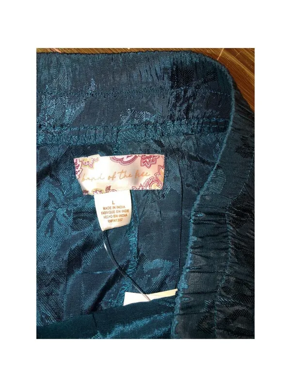 Band of the Free NWT Women's Celene Deep Teal Layered Midi Skirt - L - Image 9